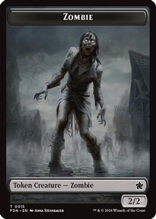 Zombie // Goblin Doubled-Sided Token (FDN-15 // 21) - token - Foil