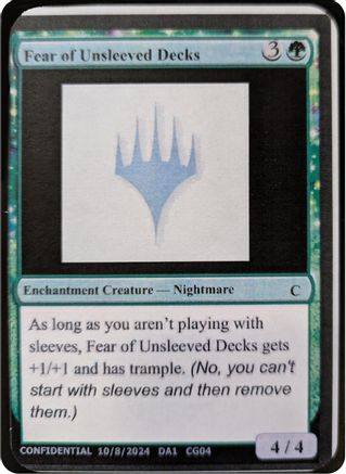 Fear of Unsleeved Decks (-) - promo