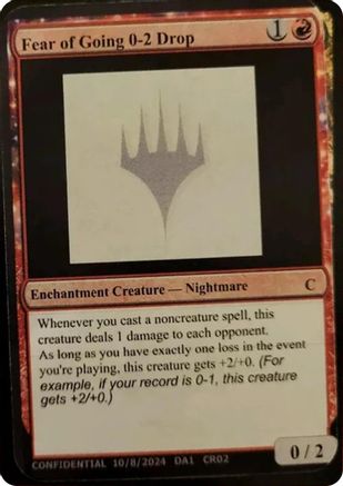 Fear of Going 0-2 Drop (-) - promo