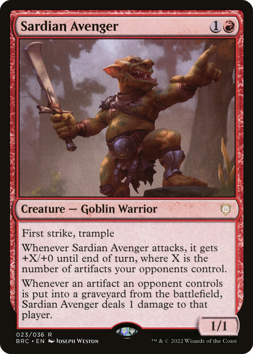 Sardian Avenger (BRC-023) - rare