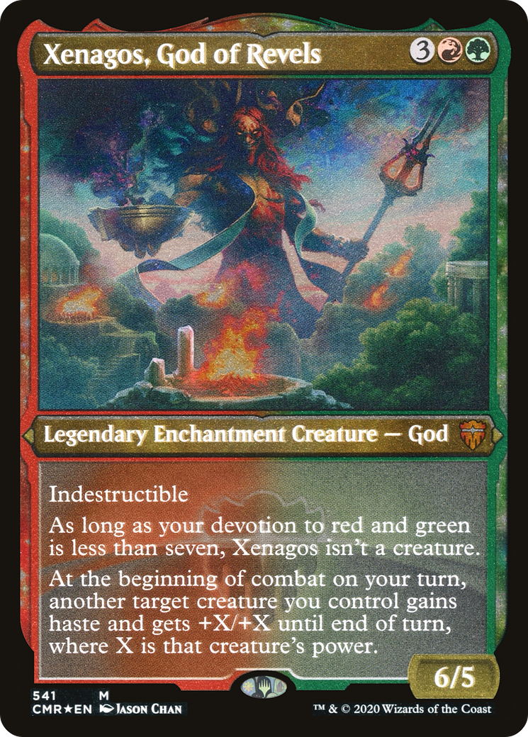 Xenagos, God of Revels (CMR-541) - mythic: (enchantment) - Etched Foil