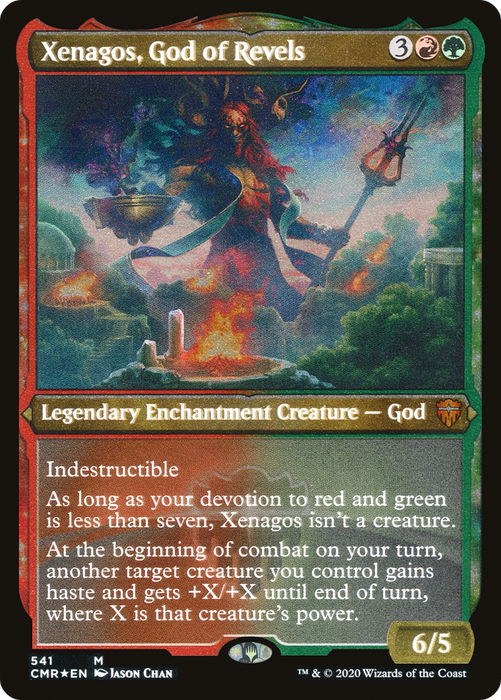 Xenagos, God of Revels (CMR-541) - mythic: (enchantment) - Etched Foil