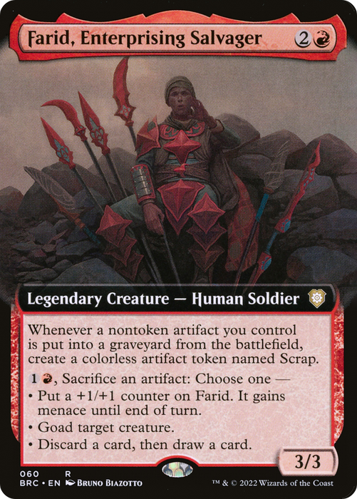 Farid, Enterprising Salvager (BRC-060) - rare: (Extended Art)