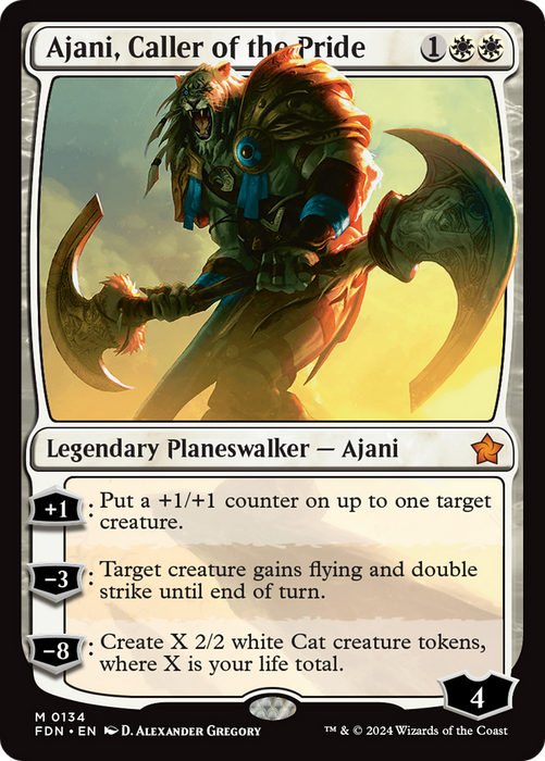Ajani, Caller of the Pride (FDN-134) - mythic - Foil