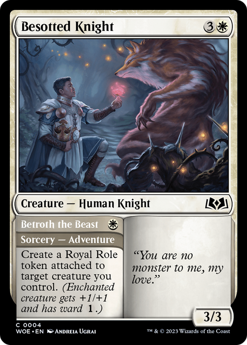 Besotted Knight // Betroth the Beast (WOE-004) - common - Foil