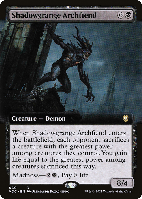Shadowgrange Archfiend (VOC-060) - rare: (Extended Art)