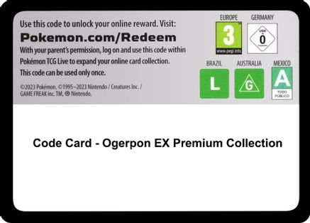 Code Card - Ogerpon EX Premium Collection () - MCP  - Code Card