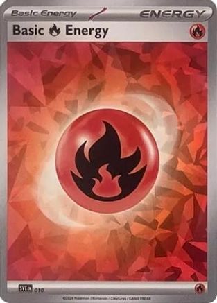 Basic Fire Energy (Cracked Ice Holo) (010) - SSC  - Common - Holofoil