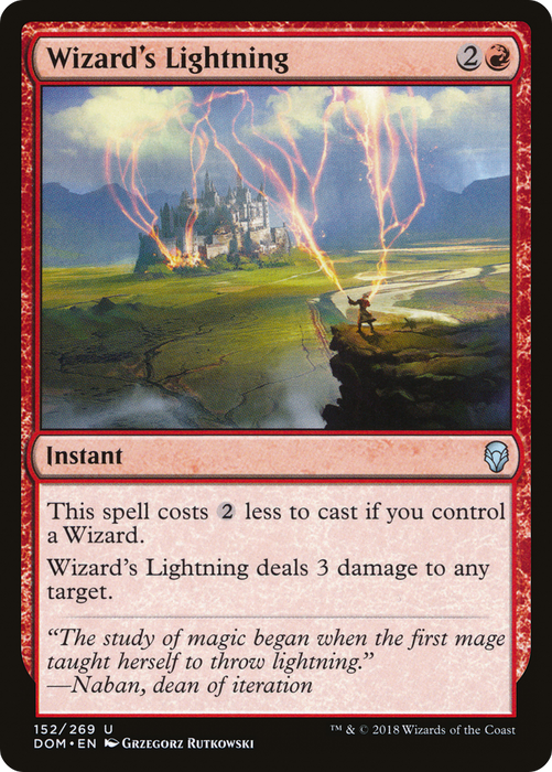 Wizard's Lightning (DOM-152) - uncommon - Foil