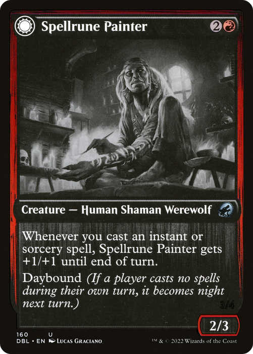 Spellrune Painter // Spellrune Howler (DBL-160) - uncommon: (Double Faced Transform) - Foil