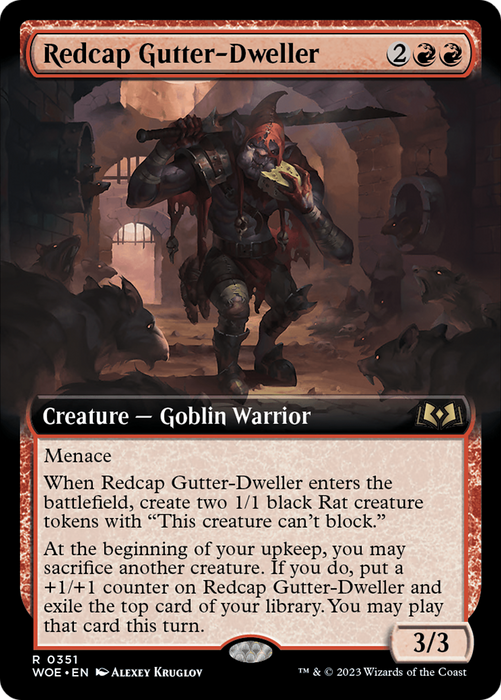 Redcap Gutter-Dweller (WOE-351) - rare: (Extended Art) - Foil