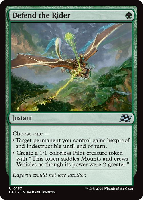 Defend the Rider (DFT-157) - uncommon - Foil