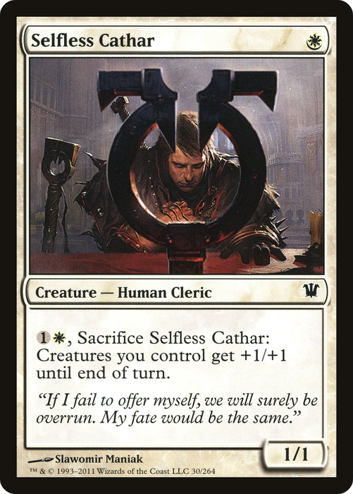 Selfless Cathar (ISD-030) - common - Foil