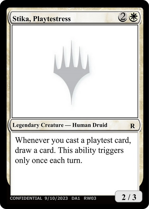 Stika, Playtestress (UNK-RW03D) - rare