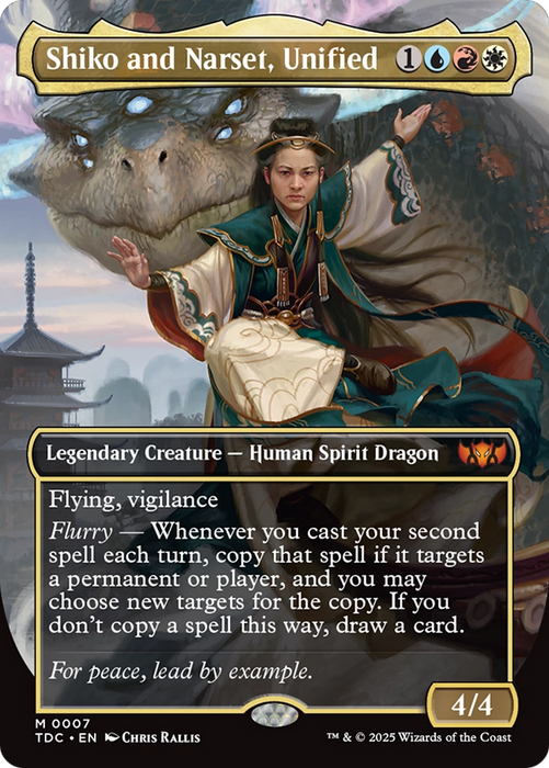 Shiko and Narset, Unified (TDC-007) - mythic (Borderless)