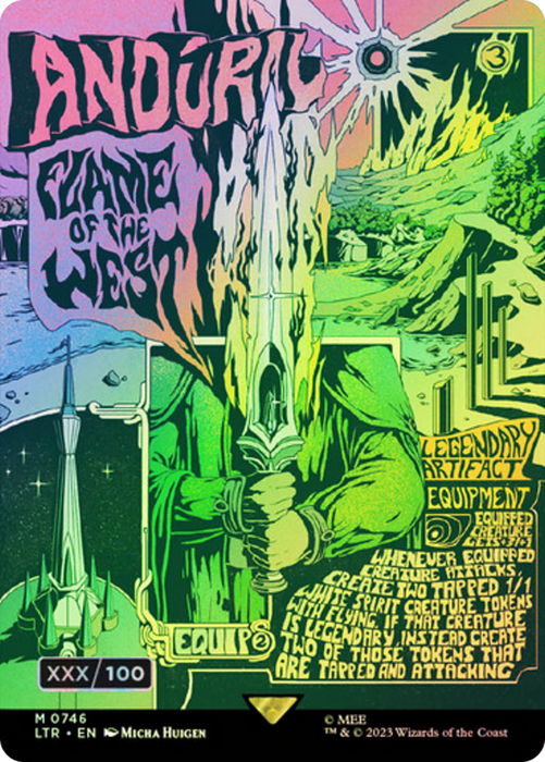 Andúril, Flame of the West (LTR-746Z) - mythic (Borderless) - Foil