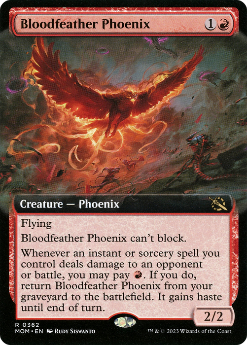 Bloodfeather Phoenix (MOM-362) - rare: (Extended Art)