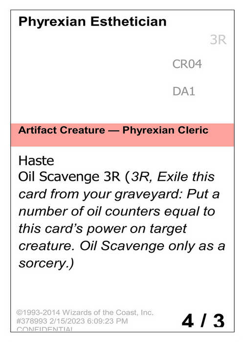 Phyrexian Esthetician (UNK-CR04C) - common