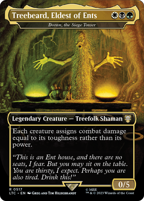 Doran, the Siege Tower (LTC-517) - rare / Treebeard, Eldest of Ents (Borderless) - Foil