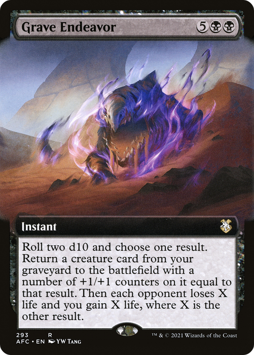 Grave Endeavor (AFC-293) - rare: (Extended Art)