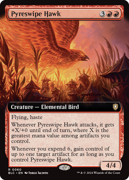 Pyreswipe Hawk (BLC-060) - rare: (Extended Art)