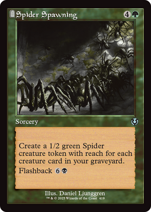 Spider Spawning (INR-419) - uncommon: (tombstone) - Foil