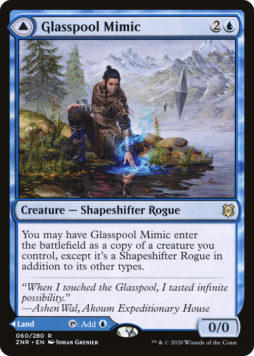 Glasspool Mimic // Glasspool Shore (ZNR-060) - rare - Foil