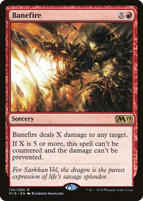 Banefire (M19-130) - rare - Foil