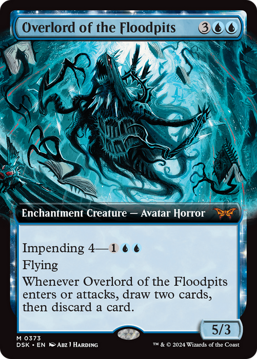 Overlord of the Floodpits (DSK-373) - mythic: (Extended Art, enchantment)