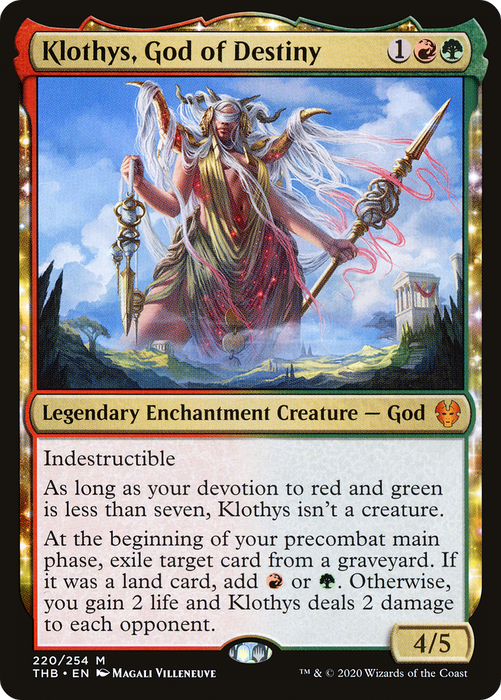 Klothys, God of Destiny (THB-220) - mythic: (enchantment) - Foil
