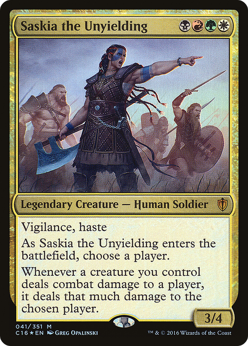 Saskia the Unyielding (C16-041) - mythic - Foil