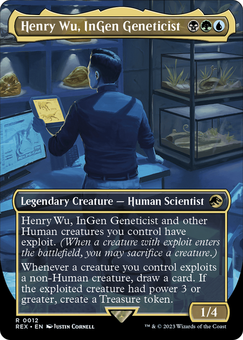 Henry Wu, InGen Geneticist (REX-012) - rare (Borderless)