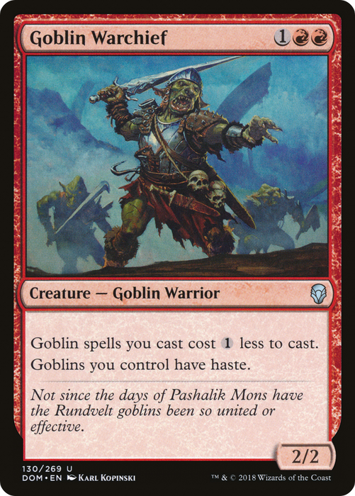 Goblin Warchief (DOM-130) - uncommon