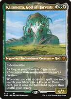Karametra, God of Harvests (CMR-522) - mythic: (enchantment) - Etched Foil