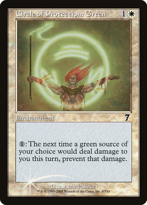 Circle of Protection: Green (7ED-08★) - common - Foil