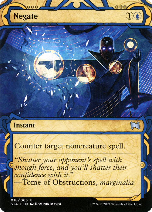 Negate (STA-018) - uncommon: (Showcase) (Borderless) - Etched Foil