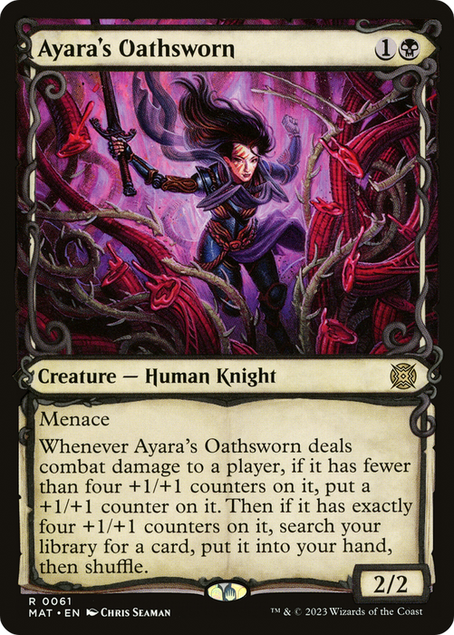 Ayara's Oathsworn (MAT-061) - rare: (Showcase) - Foil