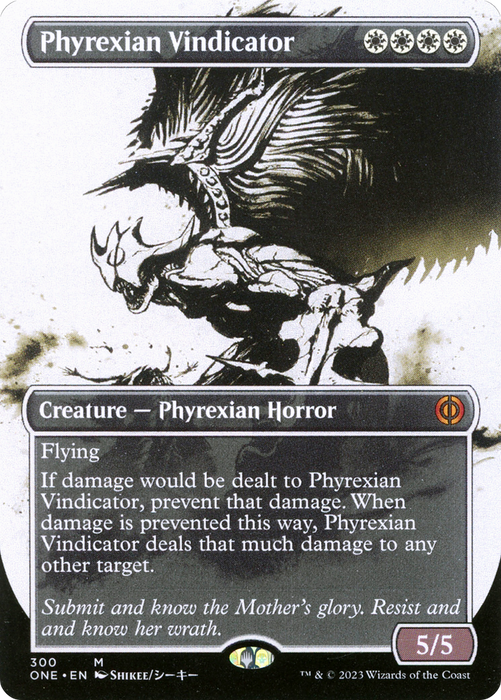 Phyrexian Vindicator (ONE-300) - mythic: (Showcase) (Borderless) - Foil