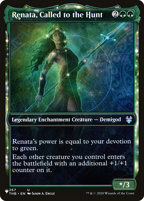 Renata, Called to the Hunt (LIST-THB-267) - uncommon: (enchantment, Showcase)