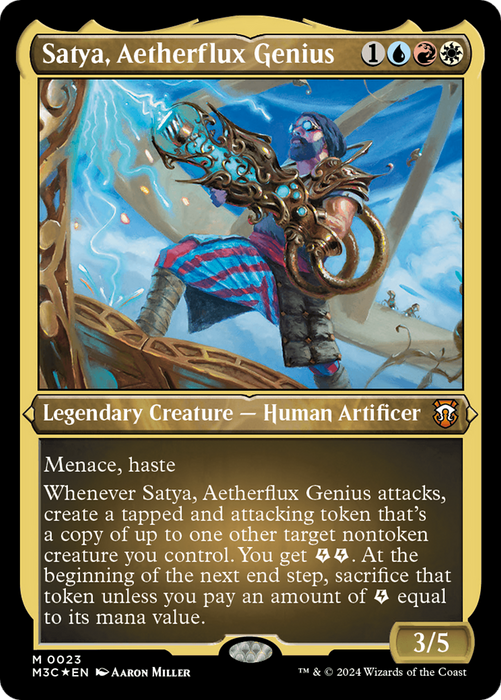 Satya, Aetherflux Genius (M3C-023) - mythic - Etched Foil