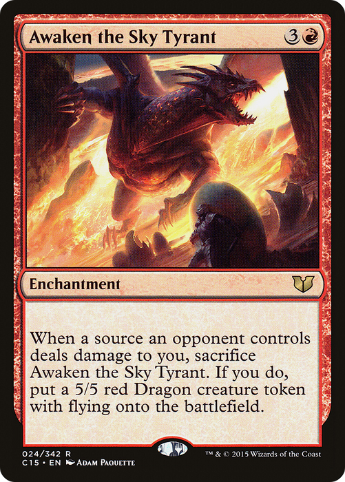 Awaken the Sky Tyrant (C15-024) - rare