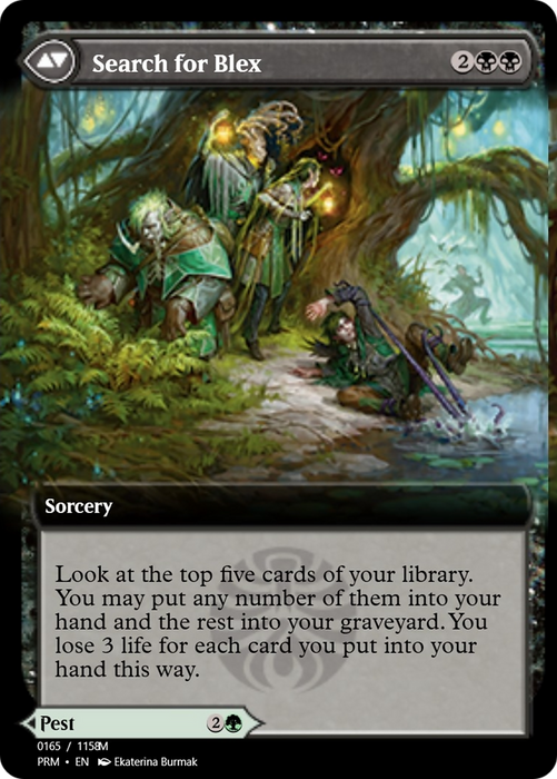 Blex, Vexing Pest // Search for Blex (PRM-90300) - mythic - Foil