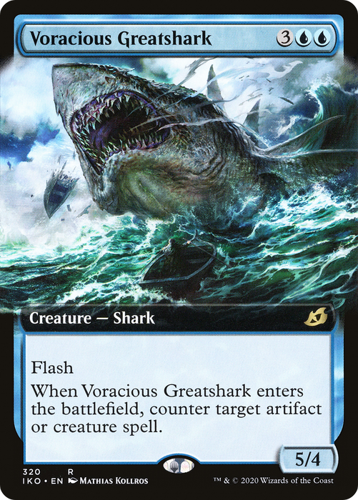 Voracious Greatshark (IKO-320) - rare: (Extended Art)