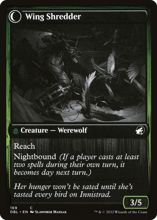 Bird Admirer // Wing Shredder (DBL-169) - common: (Double Faced Transform) - Foil