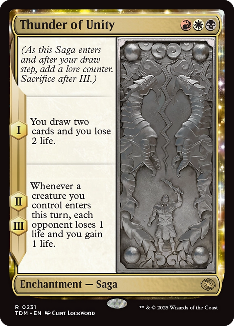 Thunder of Unity (TDM-231) - rare: (enchantment) - Foil
