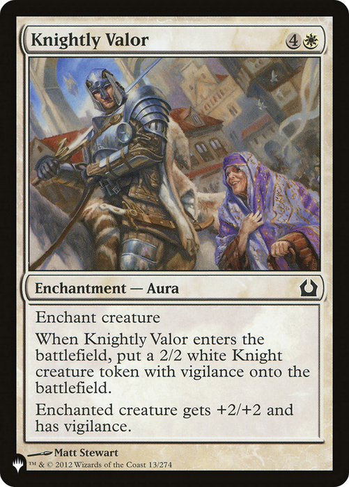 Knightly Valor (LIST-RTR-13) - common