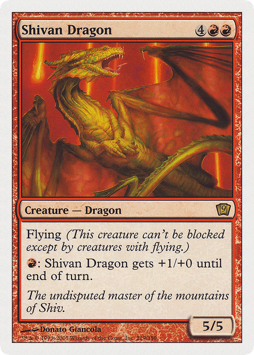 Shivan Dragon (9ED-219) - rare