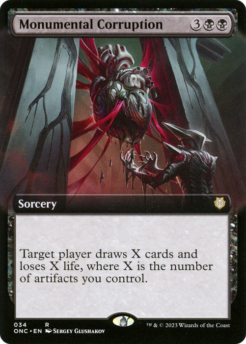 Monumental Corruption (ONC-034) - rare: (Extended Art) - Foil