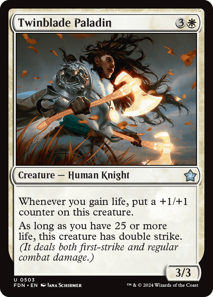 Twinblade Paladin (FDN-503) - uncommon