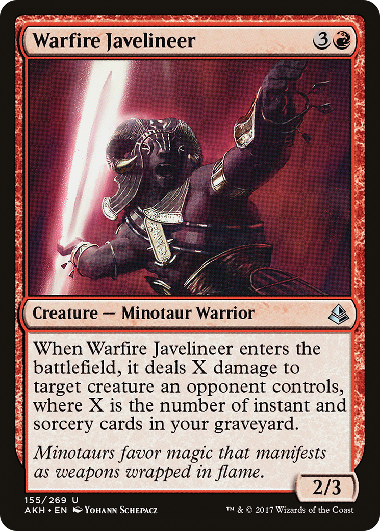 Warfire Javelineer (AKH-155) - uncommon